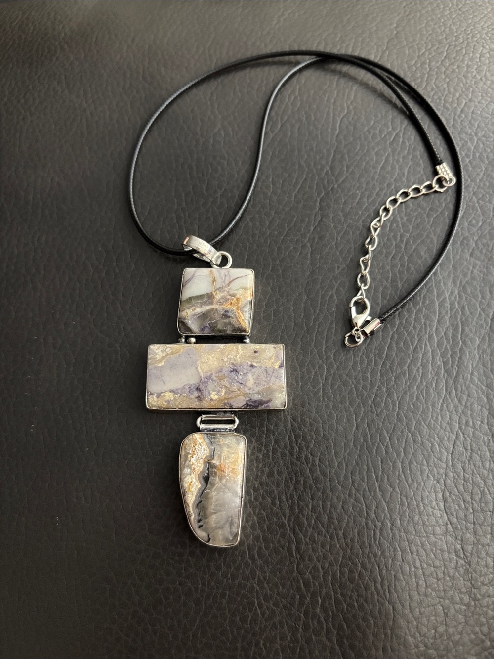 Crazy Lace Agate pendant set in 925 Silver Ovelay